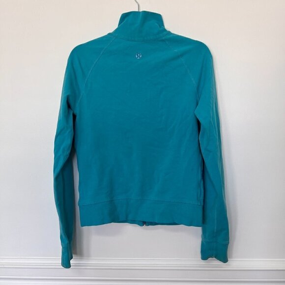 Lululemon "Vintage" Zip Up Jacket Sz 8 M Blue - Picture 3 of 12